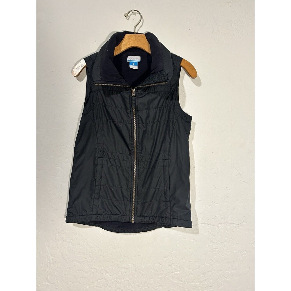 Columbia Sportswear Women’s Quilted Puffer Vest Small‎ Black  Fleece Lined